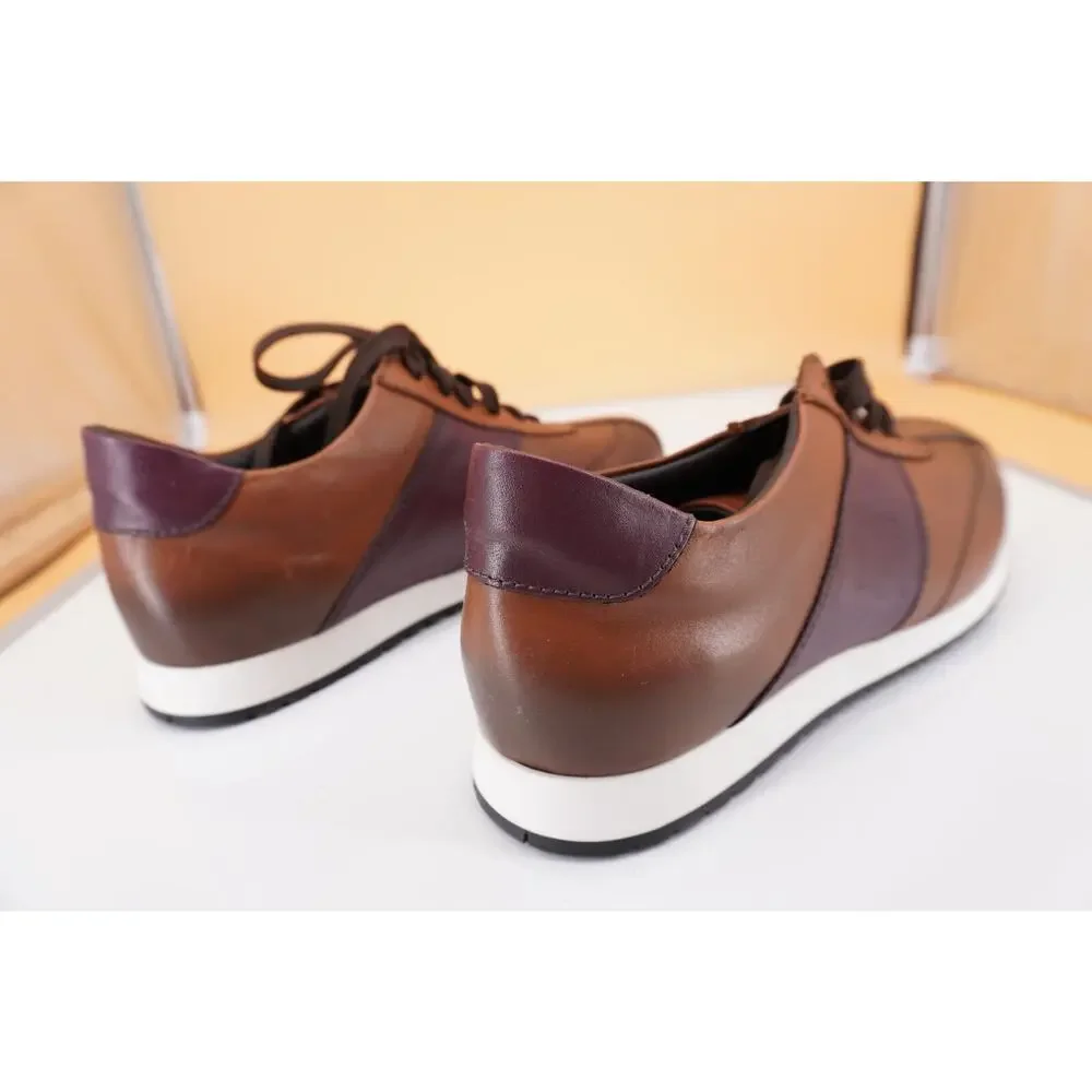 Bruno Magli Men's Carlo Brown Leather Sneaker Size 11 $298 trainer New